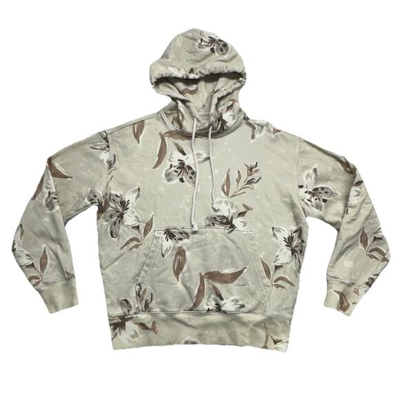 American Eagle Outfitters Other - American Eagle Mens Hoodie XS Relaxed Fit Soft Tropical Floral Tan Pullover